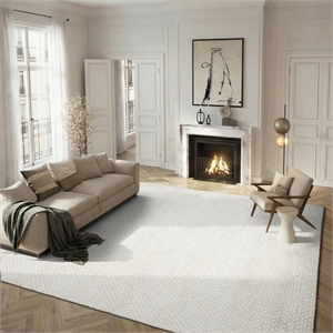 Hawthorne Collections Snow White Contemporary Rug - 8' x 10'