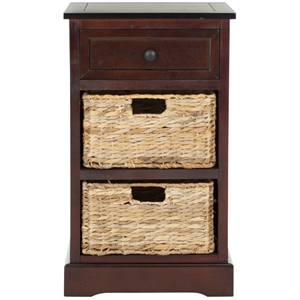 Hawthorne Collection Side Storage Side Table in Dark Cherry