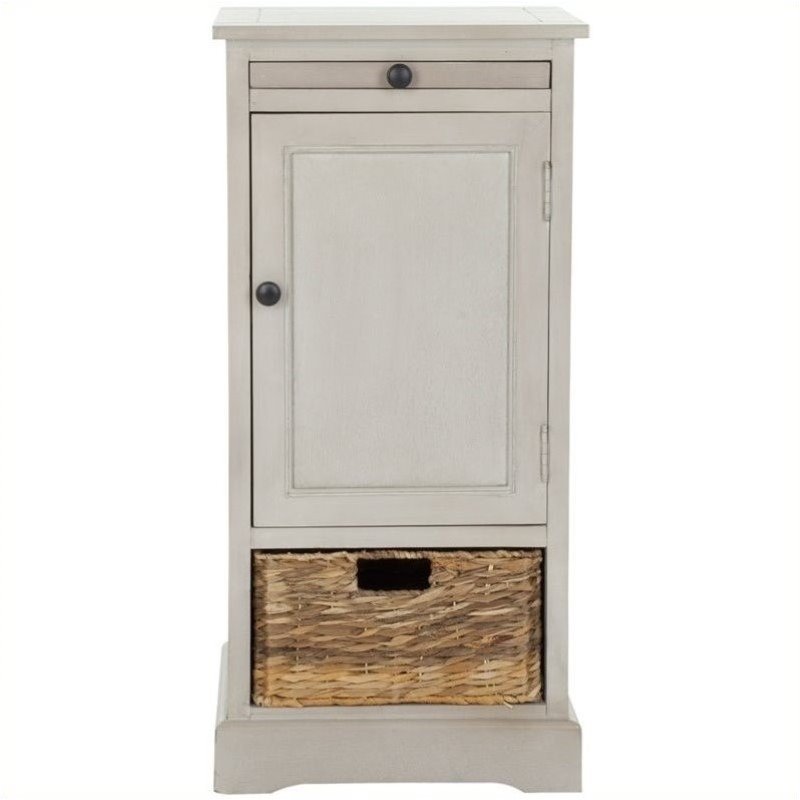 Hawthorne Collection Wood Tall Storage Unit in Grey Cymax Business