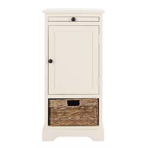 Hawthorne Collection Wood Tall Storage Unit in Cream