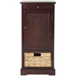 Hawthorne Collection Wood Tall Storage Unit in Dark Cherry