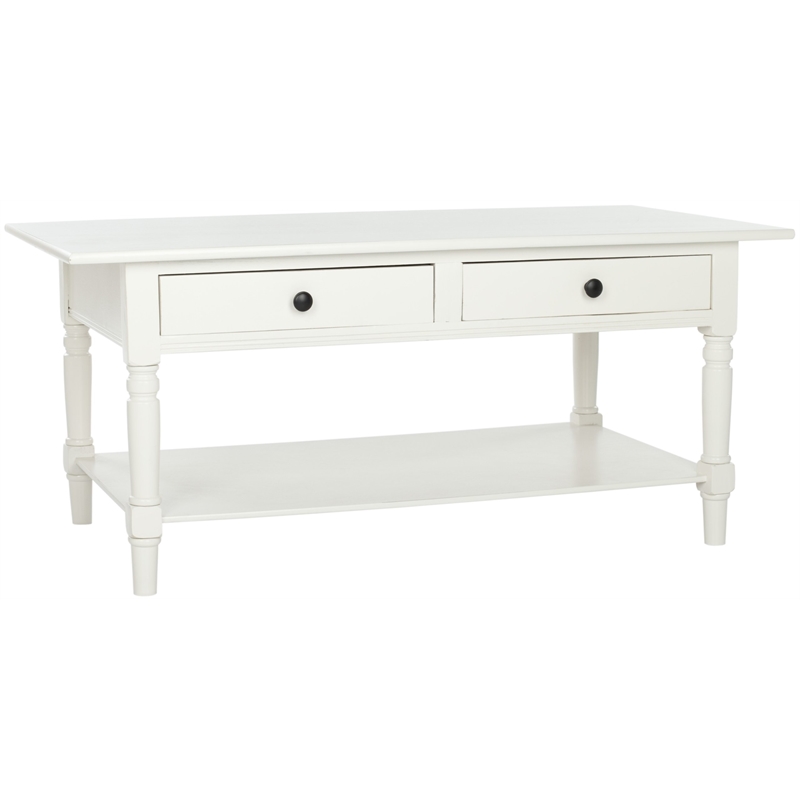 Hawthorne Collection Wood Coffee Table in Cream