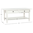 Hawthorne Collection Wood Coffee Table in Cream