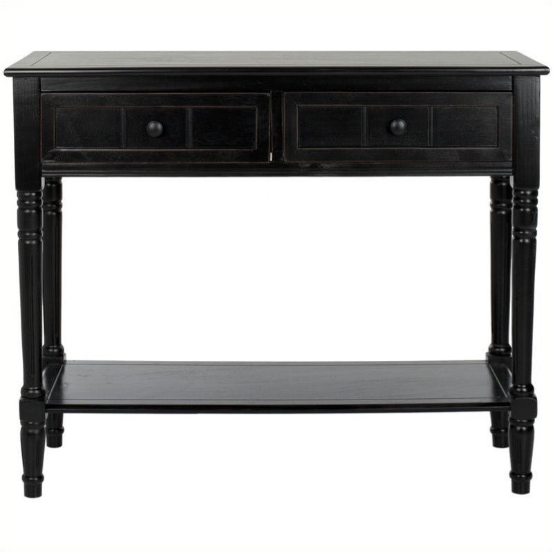 Hawthorne Collection Wood Console in Black