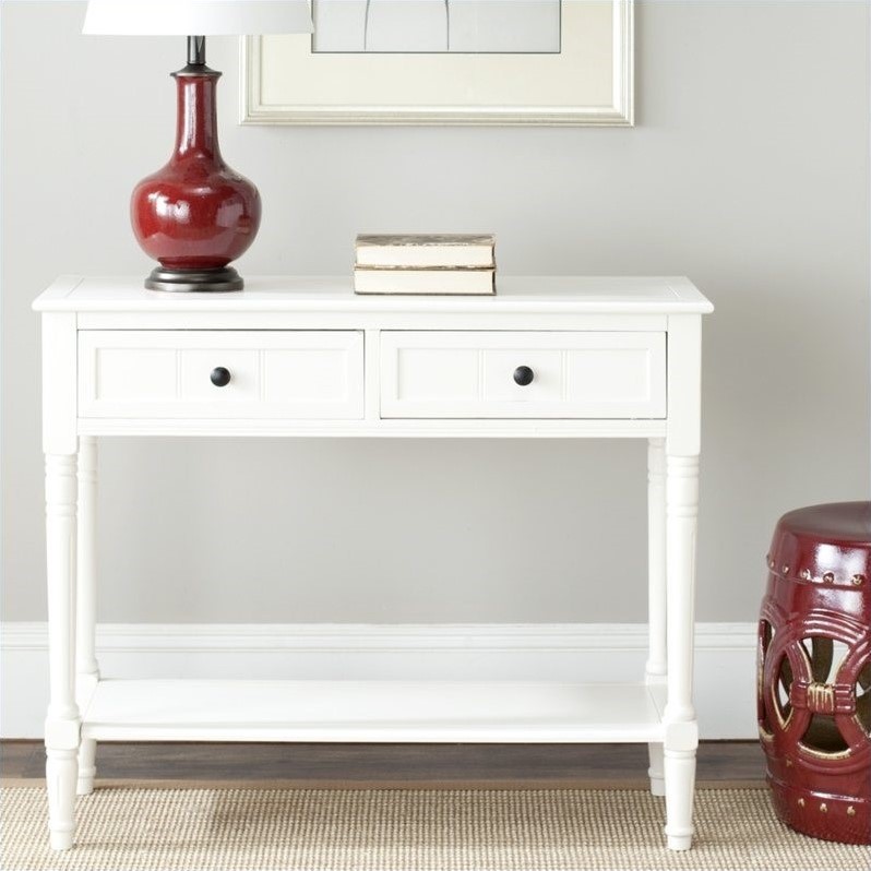 Hawthorne Collection Wood Console in Cream