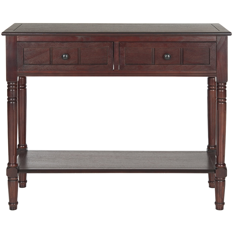 Hawthorne Collection Wood Console in Dark Cherry