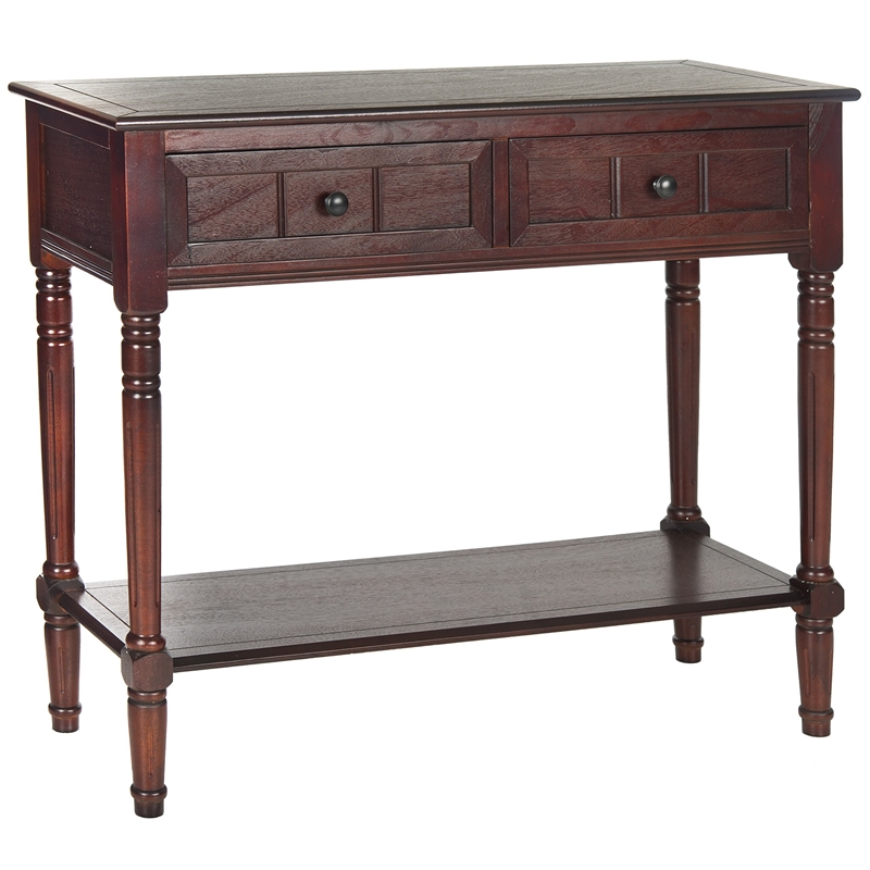 Hawthorne Collection Wood Console in Dark Cherry