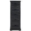 Hawthorne Collection Pine 5 Drawer Cabinet in Black
