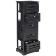 Hawthorne Collection Pine 5 Drawer Cabinet in Black