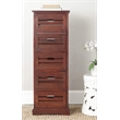 Hawthorne Collection Pine 5 Drawer Cabinet in Black