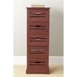 Hawthorne Collection Pine 5 Drawer Cabinet in Grey