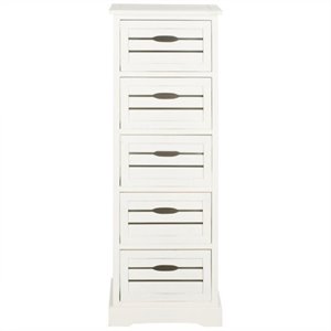hawthorne collection pine 5 drawer cabinet in grey