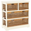 Hawthorne Collection Pine 4 Drawer Storage Cabinet in White