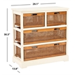 Hawthorne Collection Pine 4 Drawer Storage Cabinet in White