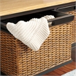 Hawthorne Collection Elm Wood Storage Bench in Pewter and Ash