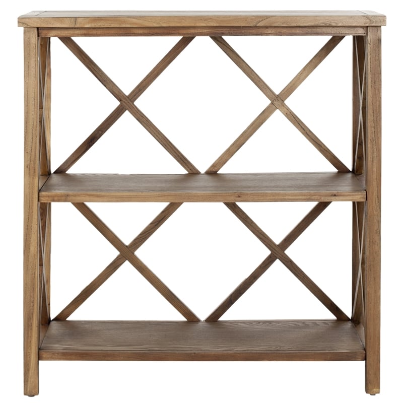 Hawthorne Collection Elm Wood Open Bookcase in Oak