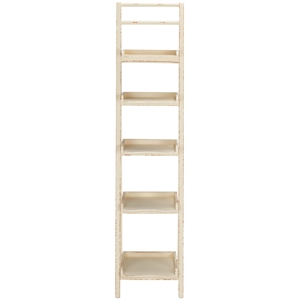 Hawthorne Collection Pine Wood Leaning Etagere in Ivory