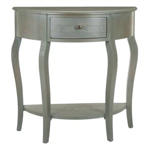 hawthorne collection elm wood washed console in white washed