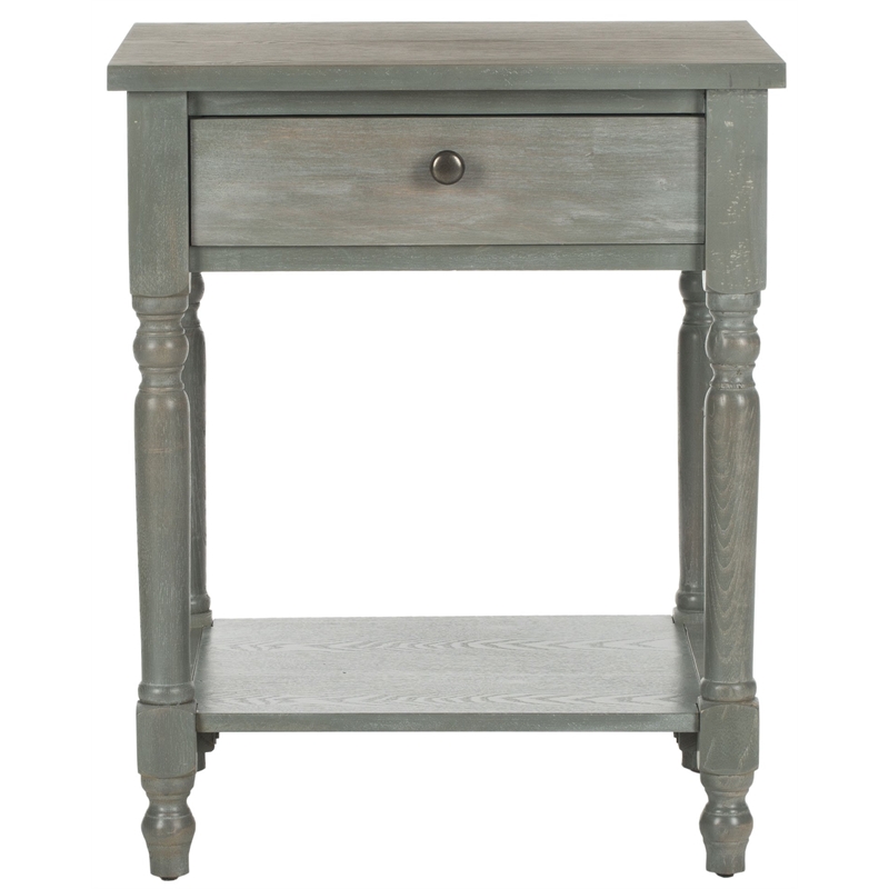 Hawthorne Collection Elm Wood End Table in Ash Grey