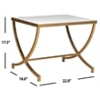Hawthorne Collection Iron and Mirror Accent Table in Gold