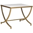Hawthorne Collection Iron and Mirror Accent Table in Gold