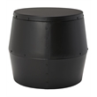 Hawthorne Collection Iron Drum Stool in Black