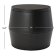 Hawthorne Collection Iron Drum Stool in Black