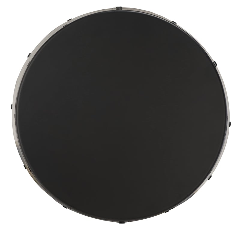 Hawthorne Collection Iron Drum Stool in Black