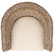 Hawthorne Collection Wicker Barrel Chair in Natural Unfinished