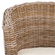 Hawthorne Collection Wicker Barrel Chair in Natural Unfinished