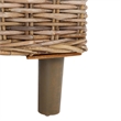 Hawthorne Collection Wicker Barrel Chair in Natural Unfinished