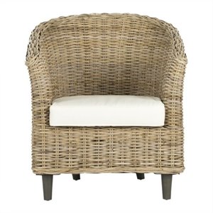 hawthorne collection wicker barrel chair in natural unfinished