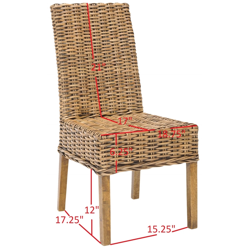 Hawthorne Collection Mango Dining Chair in Brown (Set Of 2)