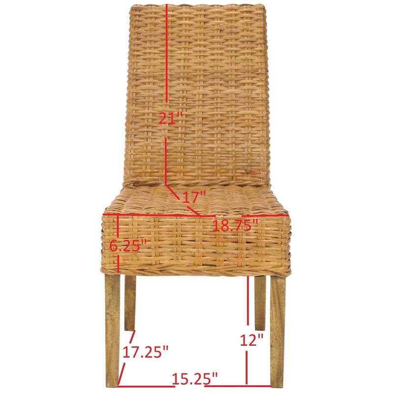 Hawthorne Collection Mango Dining Chair in Honey (Set Of 2)