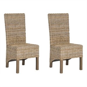 hawthorne collection mango dining chair in natural (set of 2)