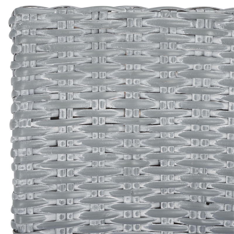 Hawthorne Collection Rattan Dining Chair in Grey White Wash (Set of 2)