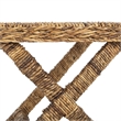 Hawthorne Collection Wicker and Wooden Bench in Natural