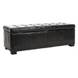 Hawthorne Collection Large Beech Wood Storage Bench in Brown