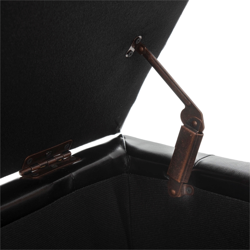 Hawthorne Collection Large Beech Wood Storage Bench in Brown