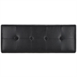 Hawthorne Collection Large Tufted Leather Storage Bench in Black