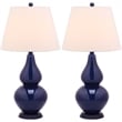 Hawthorne Collection Glass Double Gourd Lamp in Navy (Set Of 2)
