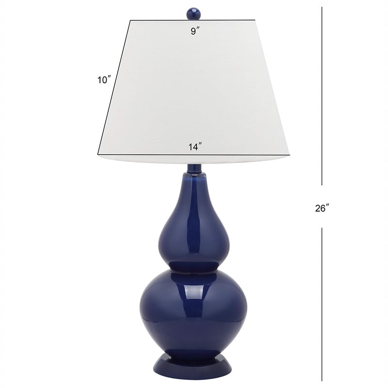Hawthorne Collection Glass Double Gourd Lamp in Navy (Set Of 2)