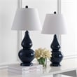 Hawthorne Collection Glass Double Gourd Lamp in Navy (Set Of 2)