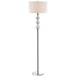 Hawthorne Collection Crystal Glass Globe Floor Lamp with White Shade