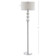 Hawthorne Collection Crystal Glass Globe Floor Lamp with White Shade