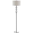 Hawthorne Collection Crystal Glass Globe Floor Lamp with White Shade