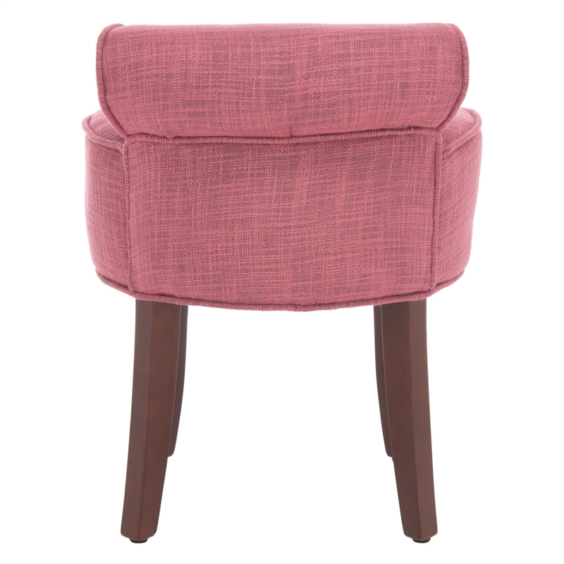Hawthorne Collection Birch Wood Vanity Stool in Pink