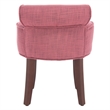 Hawthorne Collection Birch Wood Vanity Stool in Pink