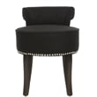 Hawthorne Collection Birch Wood Vanity Stool in Grey