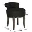 Hawthorne Collection Birch Wood Vanity Stool in Grey
